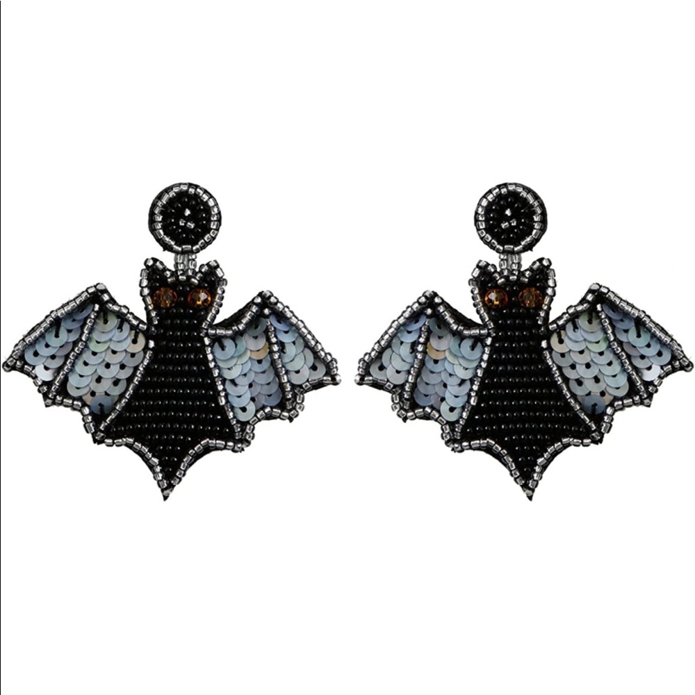 Black Bat Earrings